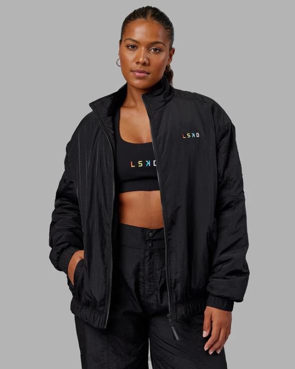 chaqueta bomber amplificada - negro unisexo LSKD VP42D494 vestir