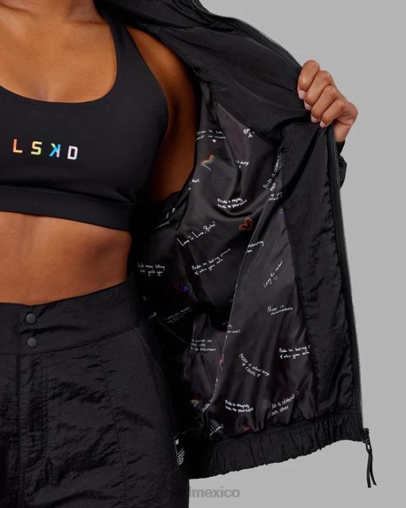 chaqueta bomber amplificada - negro unisexo LSKD VP42D494 vestir