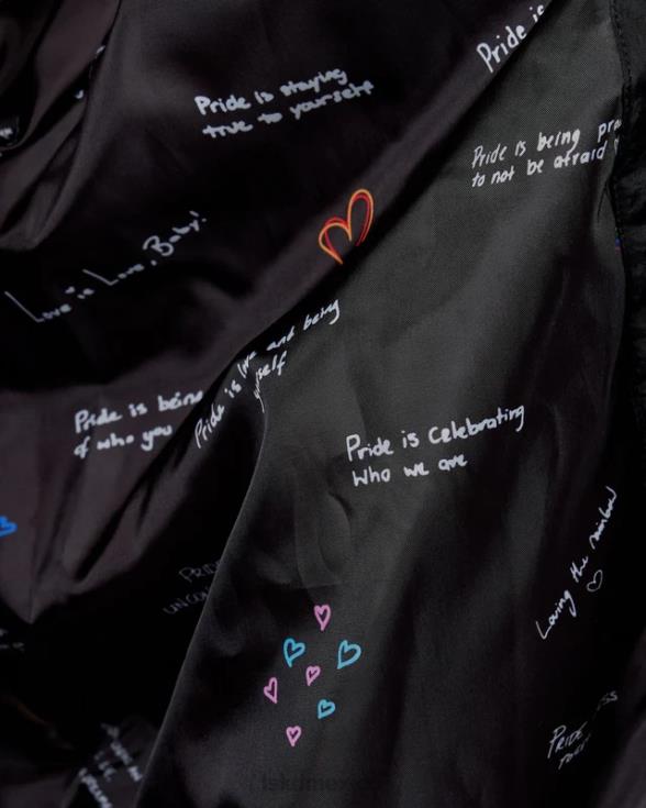 chaqueta bomber amplificada - negro unisexo LSKD VP42D494 vestir