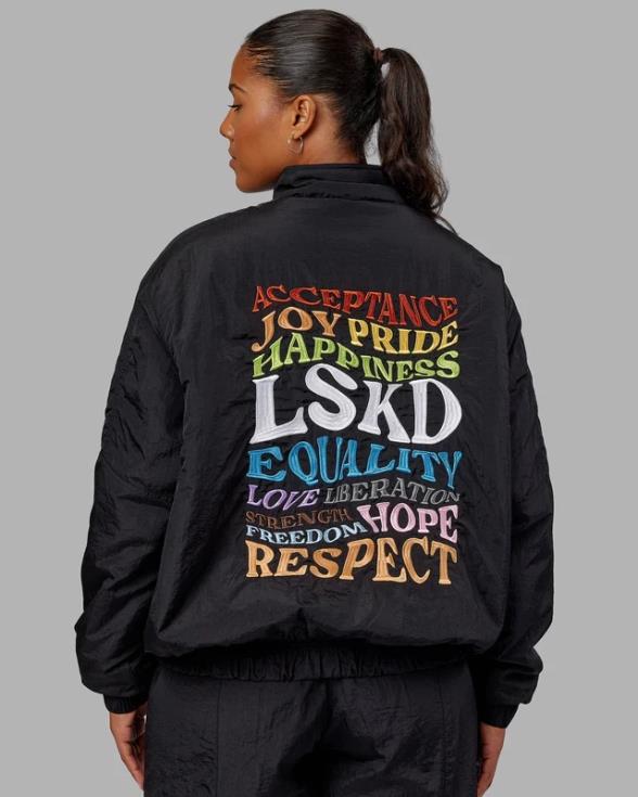 chaqueta bomber amplificada - negro unisexo LSKD VP42D494 vestir