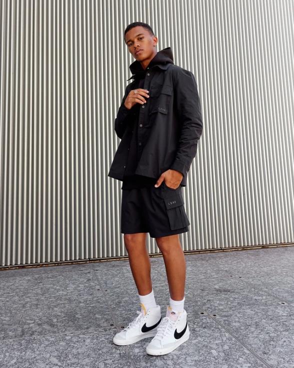 chaqueta utilitaria - negro unisexo LSKD VP42D474 vestir