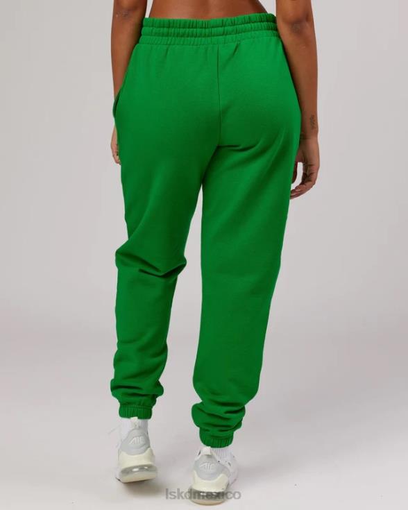 jogger combinado - verde vivo unisexo LSKD VP42D763 vestir
