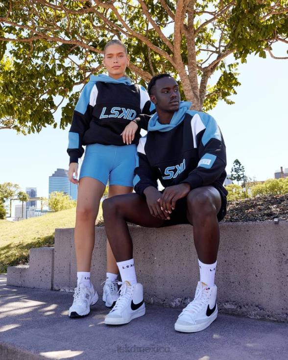 Sudadera con capucha Slam oversize - negro-azul celeste unisexo LSKD VP42D455 vestir