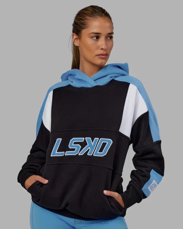 Sudadera con capucha Slam oversize - negro-azul celeste unisexo LSKD VP42D455 vestir