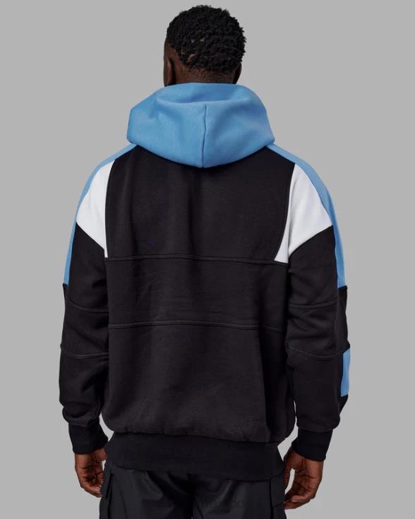 Sudadera con capucha Slam oversize - negro-azul celeste unisexo LSKD VP42D455 vestir