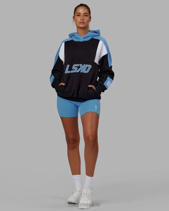 Sudadera con capucha Slam oversize - negro-azul celeste unisexo LSKD VP42D455 vestir
