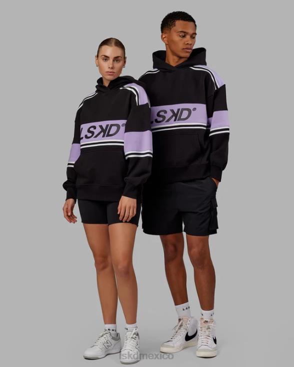 Sudadera con capucha extragrande del equipo A - negro-púrpura pico unisexo LSKD VP42D334 vestir