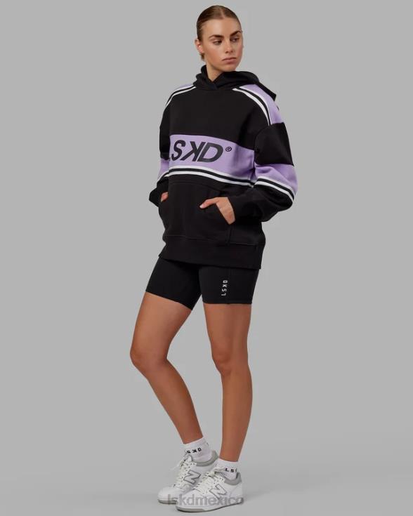 Sudadera con capucha extragrande del equipo A - negro-púrpura pico unisexo LSKD VP42D334 vestir