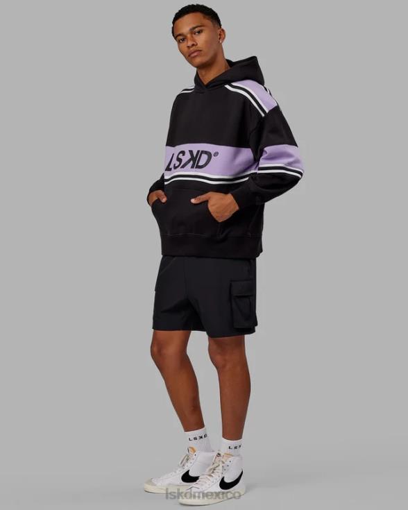 Sudadera con capucha extragrande del equipo A - negro-púrpura pico unisexo LSKD VP42D334 vestir