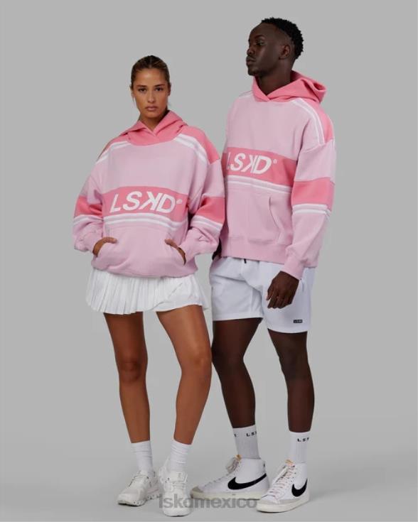 Sudadera con capucha extragrande del equipo A - rosa pétalo-rosa peonía unisexo LSKD VP42D454 vestir