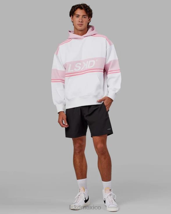 sudadera con capucha a-team oversize - blanco-rosa pétalo unisexo LSKD VP42D452 vestir