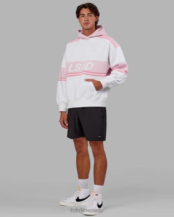 sudadera con capucha a-team oversize - blanco-rosa pétalo unisexo LSKD VP42D452 vestir