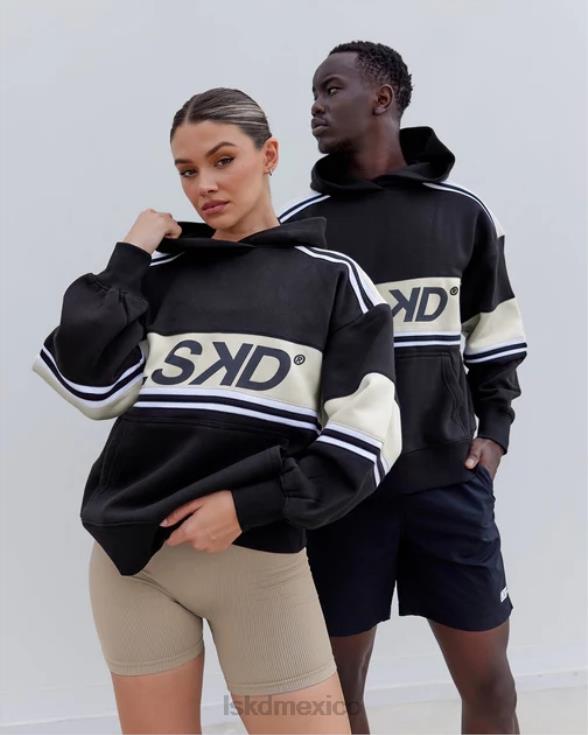 sudadera con capucha a-team oversize - hueso negro unisexo LSKD VP42D388 vestir