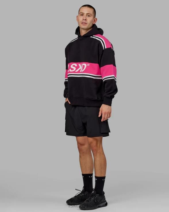 sudadera con capucha a-team oversize - negro-rosa unisexo LSKD VP42D409 vestir