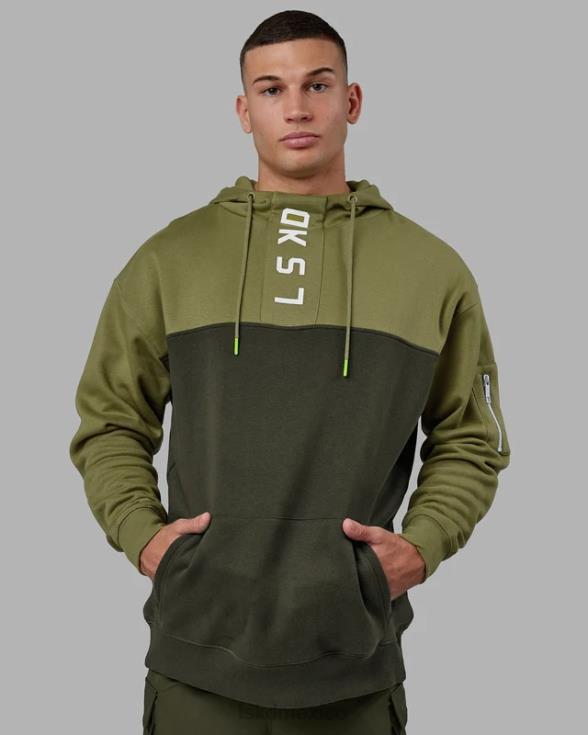 sudadera con capucha de gran tamaño contraria - forest night-moss stone unisexo LSKD VP42D381 vestir