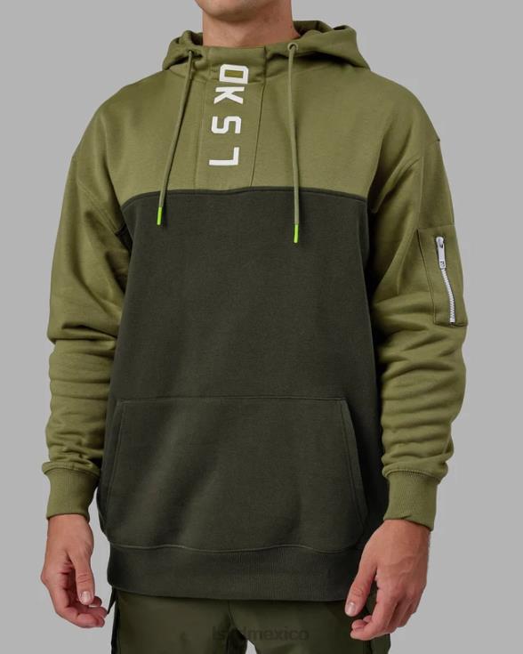 sudadera con capucha de gran tamaño contraria - forest night-moss stone unisexo LSKD VP42D381 vestir