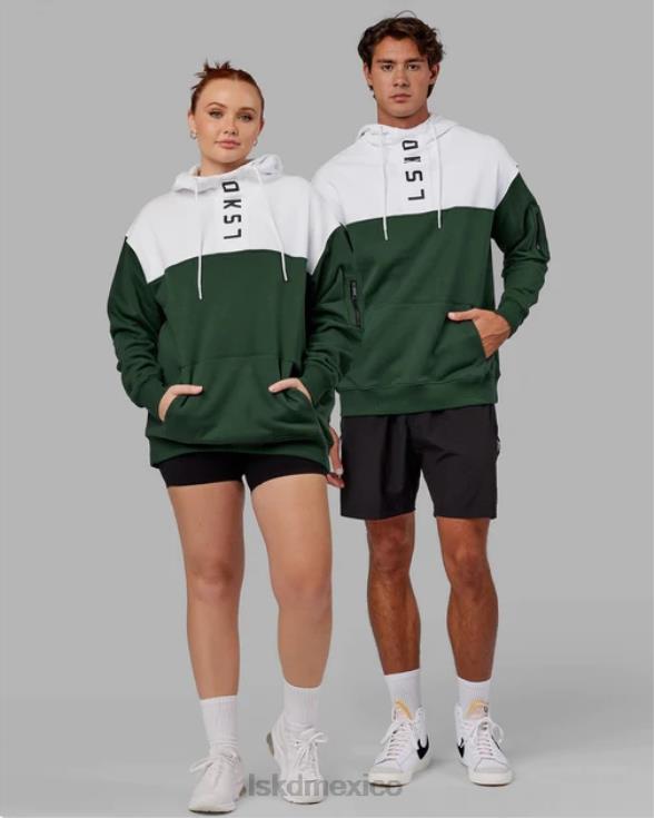 sudadera con capucha de gran tamaño contraria - pineneedle-white unisexo LSKD VP42D393 vestir