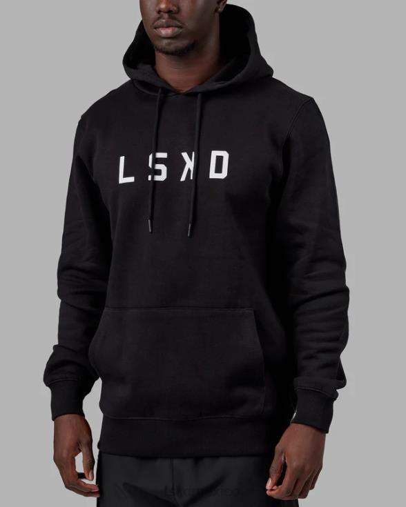 sudadera con capucha estructura - negro-blanco unisexo LSKD VP42D340 vestir