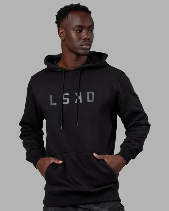 sudadera con capucha estructura - negro-negro unisexo LSKD VP42D343 vestir