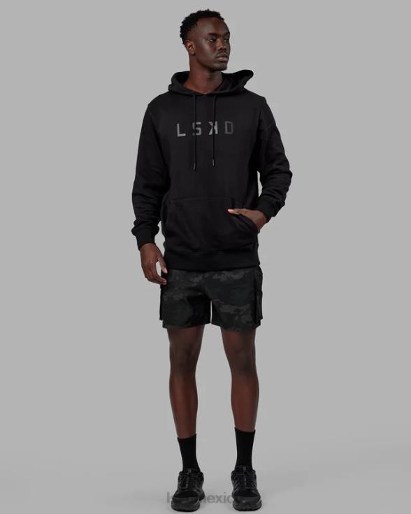 sudadera con capucha estructura - negro-negro unisexo LSKD VP42D343 vestir