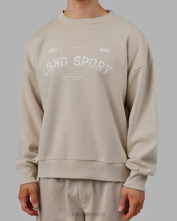 Jersey de tiro libre oversize - beige esquisto unisexo LSKD VP42D425 vestir