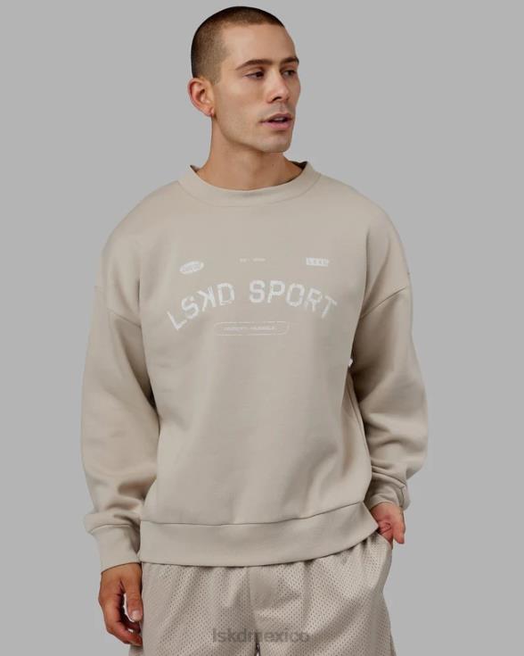 Jersey de tiro libre oversize - beige esquisto unisexo LSKD VP42D425 vestir