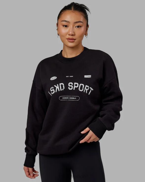 Jersey de tiro libre oversize - negro unisexo LSKD VP42D350 vestir