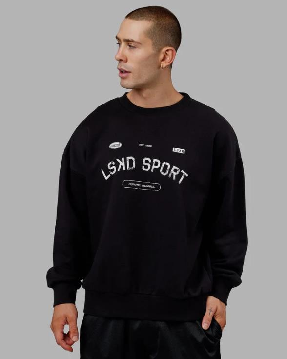 Jersey de tiro libre oversize - negro unisexo LSKD VP42D350 vestir