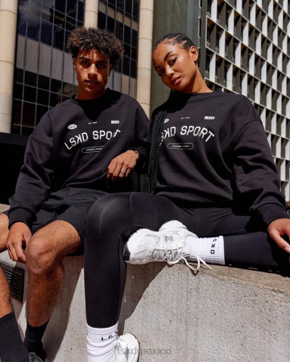 Jersey de tiro libre oversize - negro unisexo LSKD VP42D350 vestir