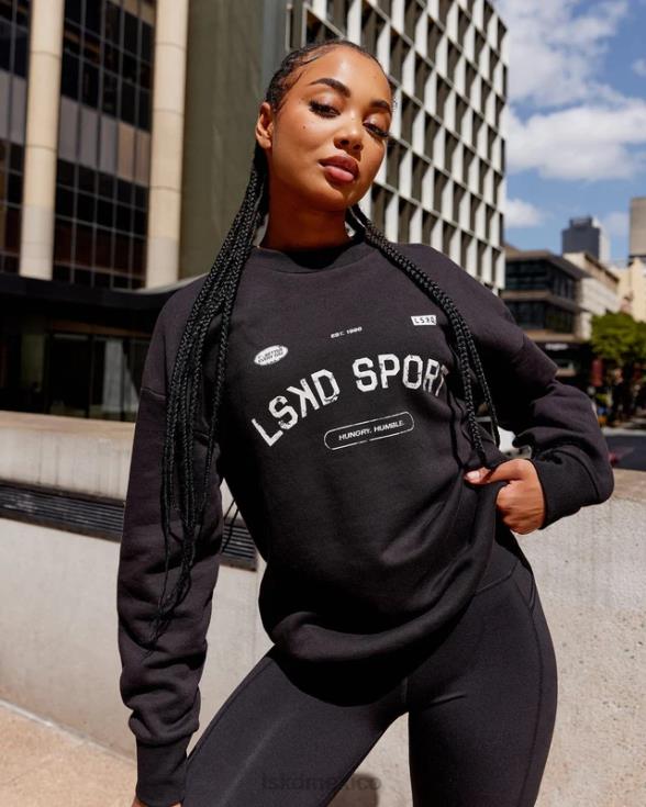 Jersey de tiro libre oversize - negro unisexo LSKD VP42D350 vestir