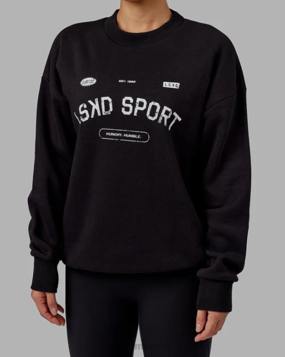 Jersey de tiro libre oversize - negro unisexo LSKD VP42D350 vestir