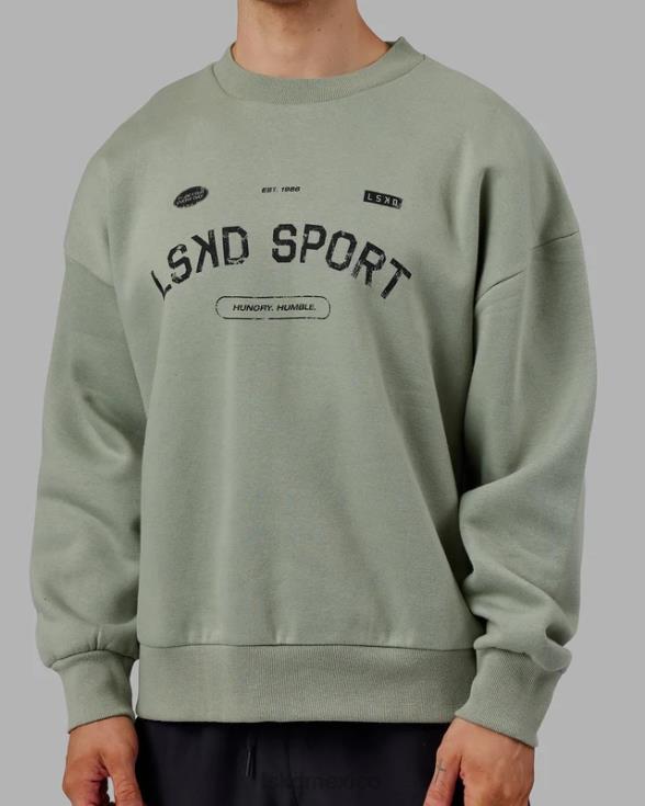 Jersey de tiro libre oversize - verde iceberg unisexo LSKD VP42D426 vestir