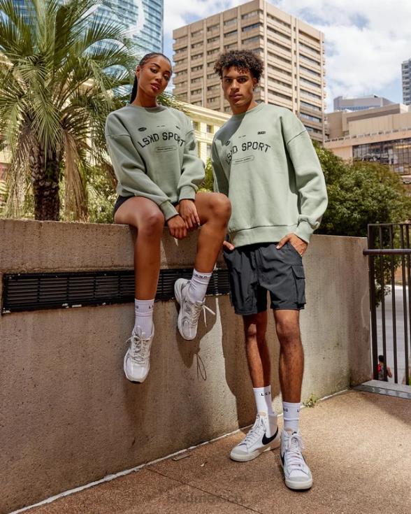 Jersey de tiro libre oversize - verde iceberg unisexo LSKD VP42D426 vestir