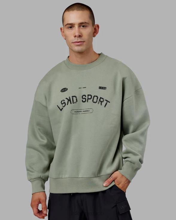 Jersey de tiro libre oversize - verde iceberg unisexo LSKD VP42D426 vestir