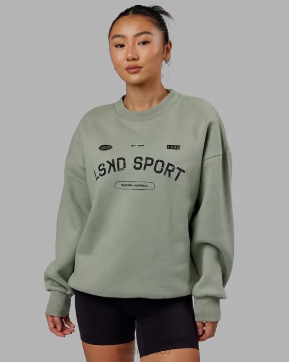 Jersey de tiro libre oversize - verde iceberg unisexo LSKD VP42D426 vestir