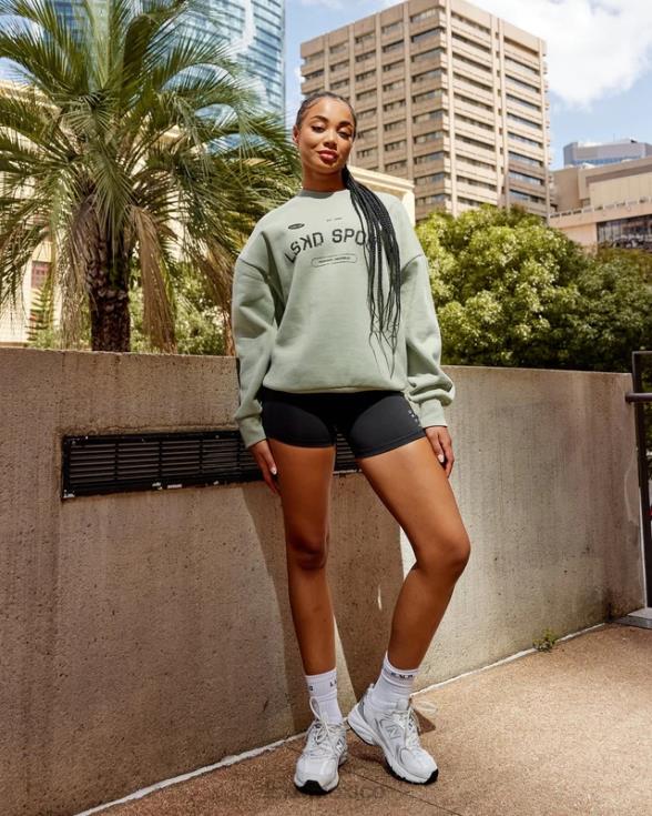 Jersey de tiro libre oversize - verde iceberg unisexo LSKD VP42D426 vestir