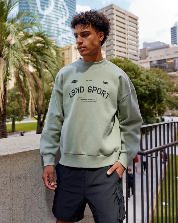 Jersey de tiro libre oversize - verde iceberg unisexo LSKD VP42D426 vestir