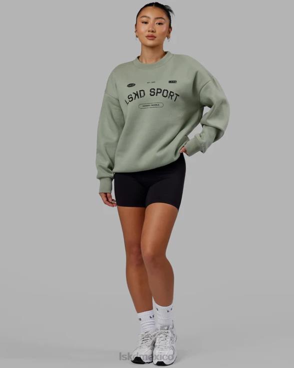 Jersey de tiro libre oversize - verde iceberg unisexo LSKD VP42D426 vestir