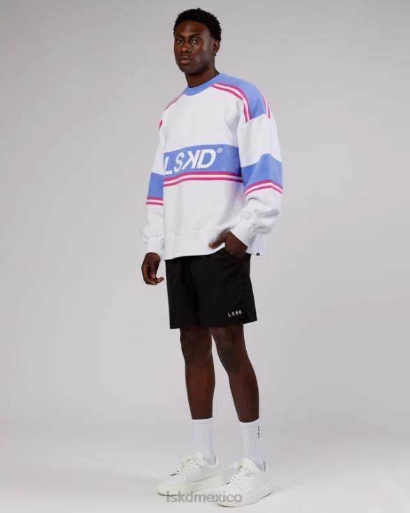 Jersey oversize a-team - blanco-azul aciano unisexo LSKD VP42D435 vestir