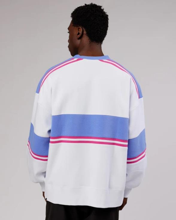 Jersey oversize a-team - blanco-azul aciano unisexo LSKD VP42D435 vestir