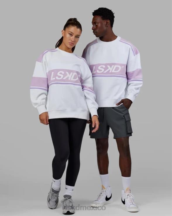 Jersey oversize a-team - blanco-lila pálido unisexo LSKD VP42D443 vestir