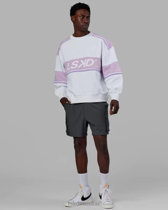 Jersey oversize a-team - blanco-lila pálido unisexo LSKD VP42D443 vestir