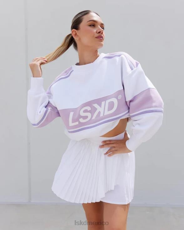 Jersey oversize a-team - blanco-lila pálido unisexo LSKD VP42D443 vestir