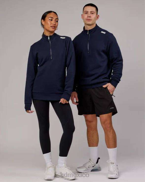 Victory Jersey oversize con cremallera 1/4 - azul marino unisexo LSKD VP42D438 vestir