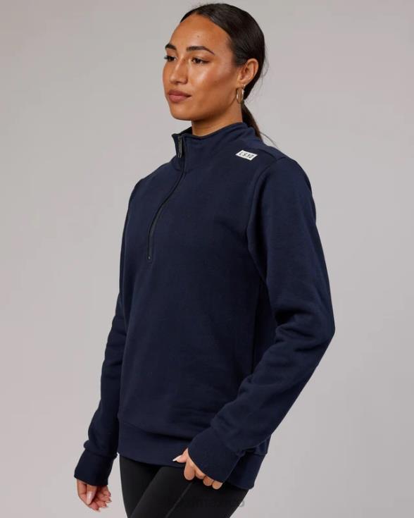 Victory Jersey oversize con cremallera 1/4 - azul marino unisexo LSKD VP42D438 vestir