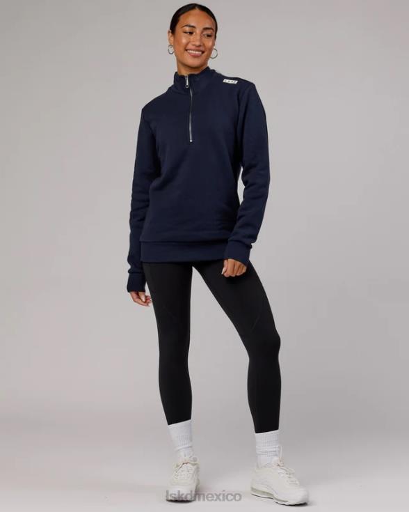 Victory Jersey oversize con cremallera 1/4 - azul marino unisexo LSKD VP42D438 vestir