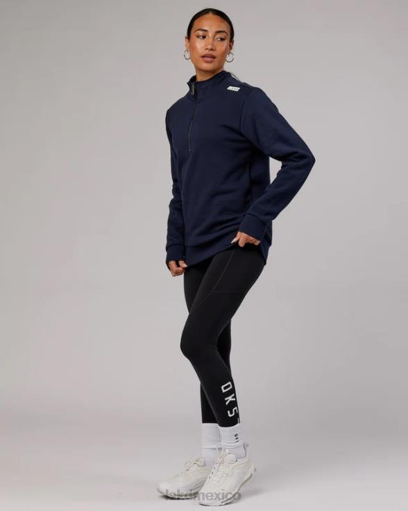 Victory Jersey oversize con cremallera 1/4 - azul marino unisexo LSKD VP42D438 vestir