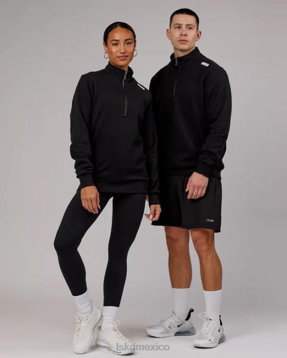 Victory Jersey oversize con cremallera 1/4 - negro unisexo LSKD VP42D437 vestir