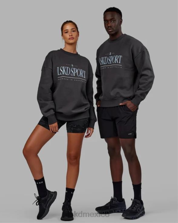 suéter Heritage oversize - asfalto-windsurfer unisexo LSKD VP42D354 vestir