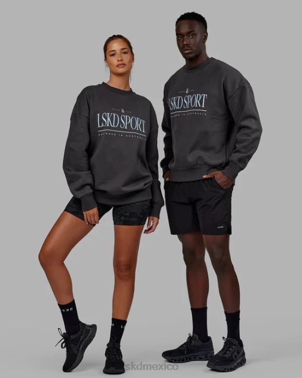 suéter Heritage oversize - asfalto-windsurfer unisexo LSKD VP42D354 vestir